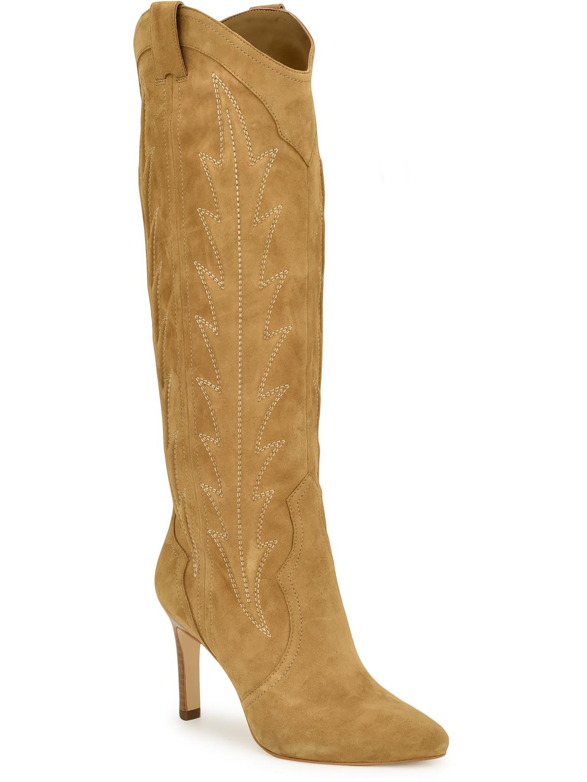 Nine West Womens Radory Suede Pointed Toe Cowboy, Western Boots